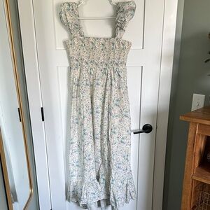 Floral Ruffle Strap Maxi Dress